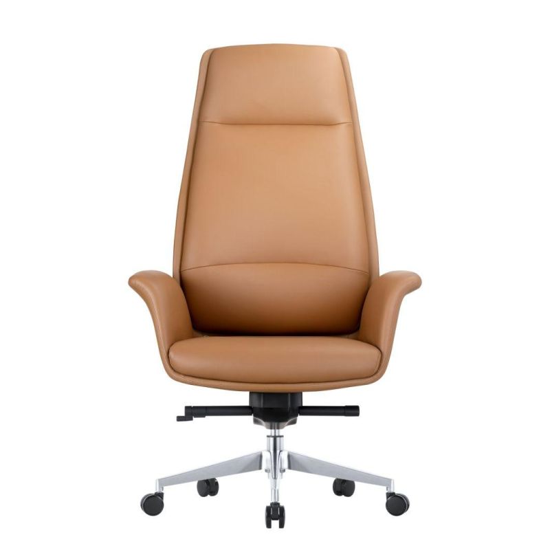 High Back Adjustable Ergonomic Leather Tilting Swivel Home Office Executive Office Chair
