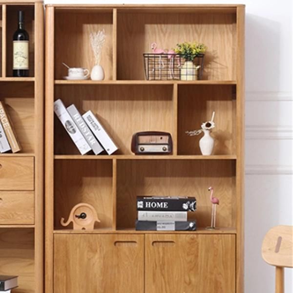 Nordic Oak Storage Shelf Small Apartment Bookshelf