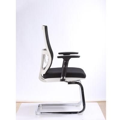 Cheapest White Comfortable Office Visitor Meeting Chair Without Wheels