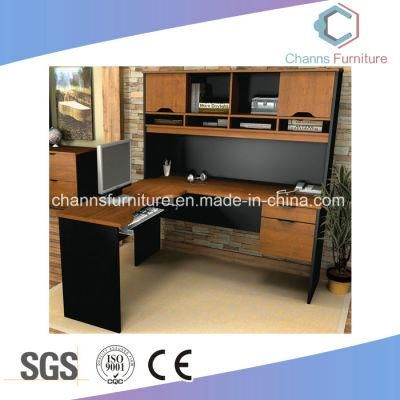 Classical Office Furniture Computer Table with Bookshelf