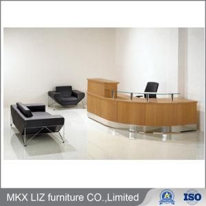 Customized Office Furniture Wood L Shape Reception Counter Desk (Am-115