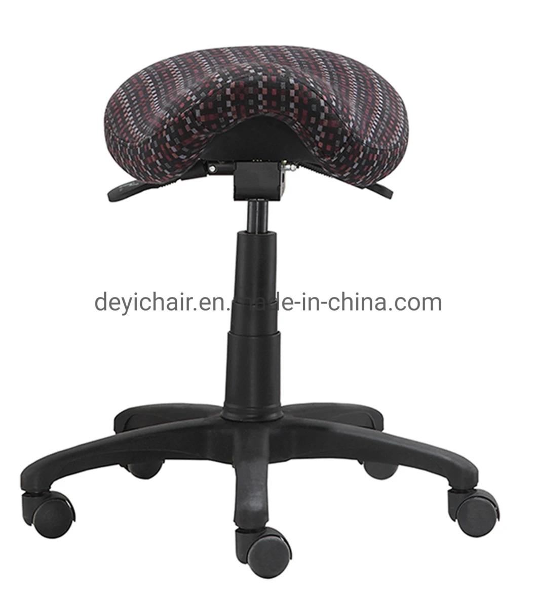Lab Using Functional Mechanism Saddle Frame up and Down Seat Angle Opntional Fabric Indulstrial Chair
