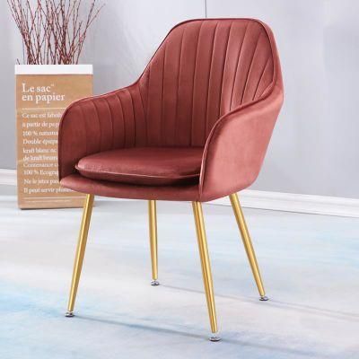 Golden Feet Dining Room Leisure Chair with High Back