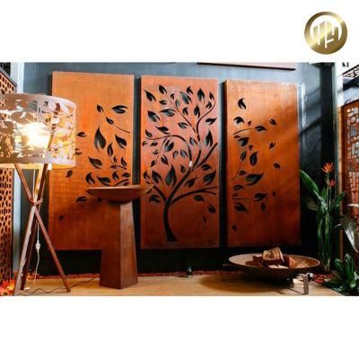 Corten Steel Metal Decorative Garden Privacy Screen Pan