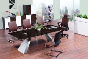 Fashionable Modern Melamine Veneer Aluminium Alloy Conference Desk