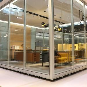 Newest Design Interior Room Aluminum Frame Double Tempered Glass Office Partition Wall