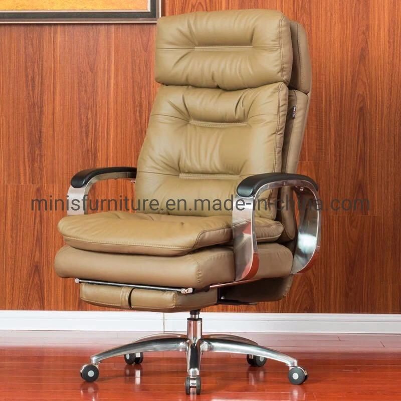 (MN-OC293) High Back Executive Boss/Manager Leather Office Computer Chair with Retractable Footstool