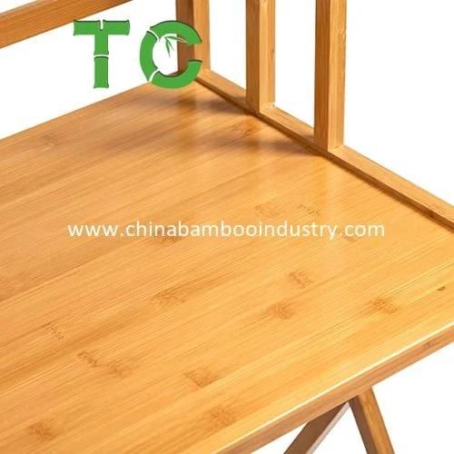 Wholesale 2 Tiers Bamboo Desk Organizer Shelf Desktop Printer Stand Holder with Storage Wood Printer Stand