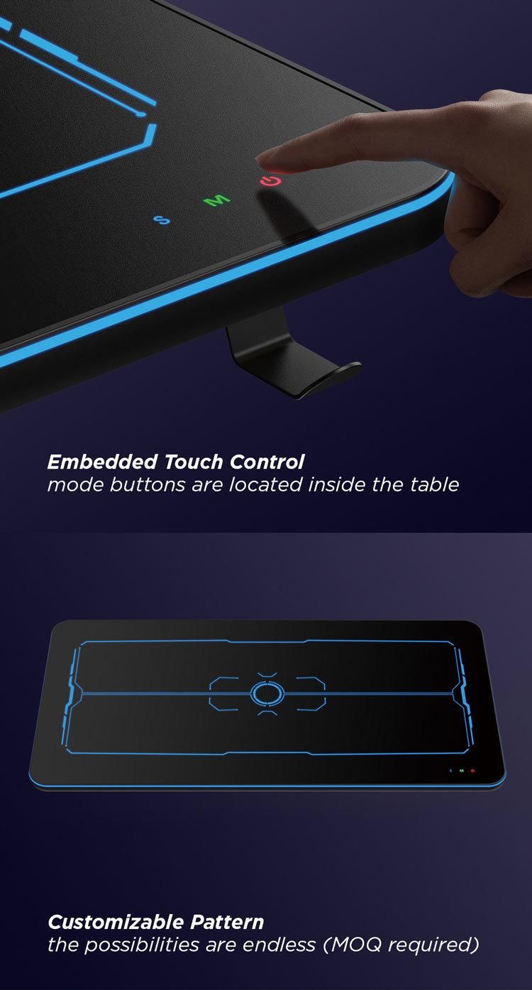 Wholesale Large T-Shaped Touch Screen RGB Lighting Gaming Desk