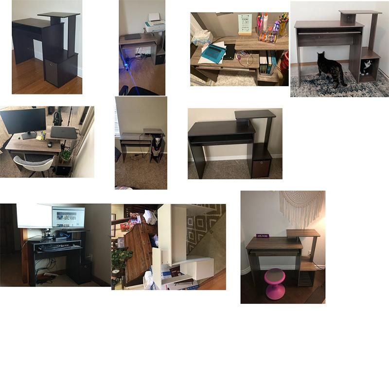 Multipurpose Home Office Desk with Storage for Small Space