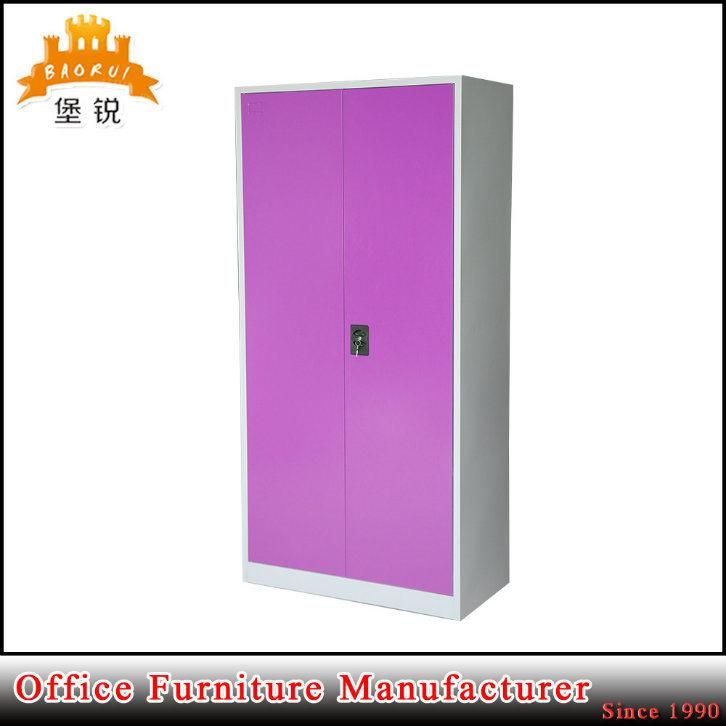 Fas-008 Flat Pack Office Furniture 4 Adjustable Shelves 2 Swing Door Filing Cabinet Cupboard