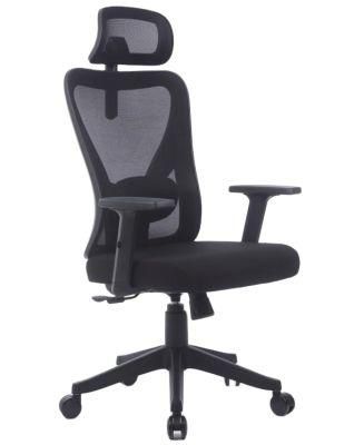 Modern Commercial Manager Chairs Lumbar Support Back Swivel Head Ergonomic Arm Rest Mesh Chair with Headrest