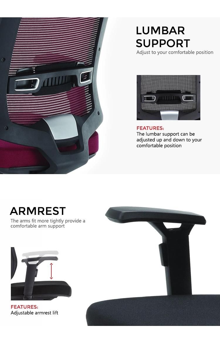 Multifunctional and Comfortable Grey Swivel Rocking Ergonomic Office Chairs