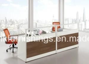 Double Panel Structure Glass Office Workstation