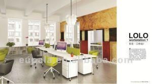 Tables of Modern Office/High Gloss Computer Desk/Glass Cubicle Partition