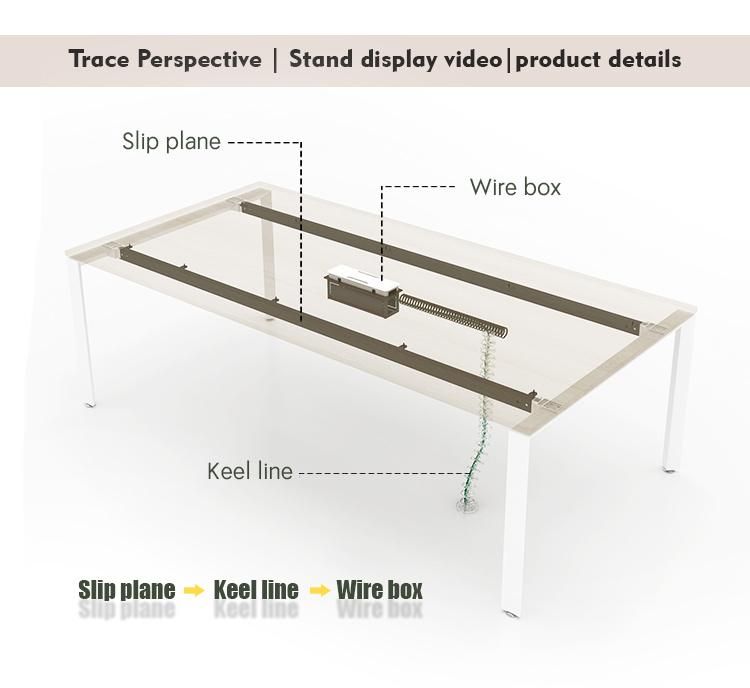 Factory Wholesale Commercial Office Meeting Room Curved Supplier Conference Table