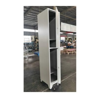 Fas-010 Steel Furniture Metal Locker Cabinet 2doors Gym Steel Commercial Clothes Storage Locker