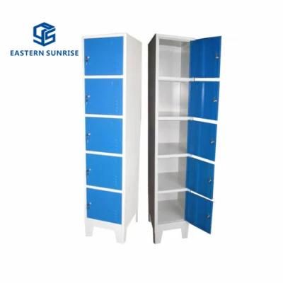 Blue Metal Steel Storage Lockers with 5 Tier for Office/School