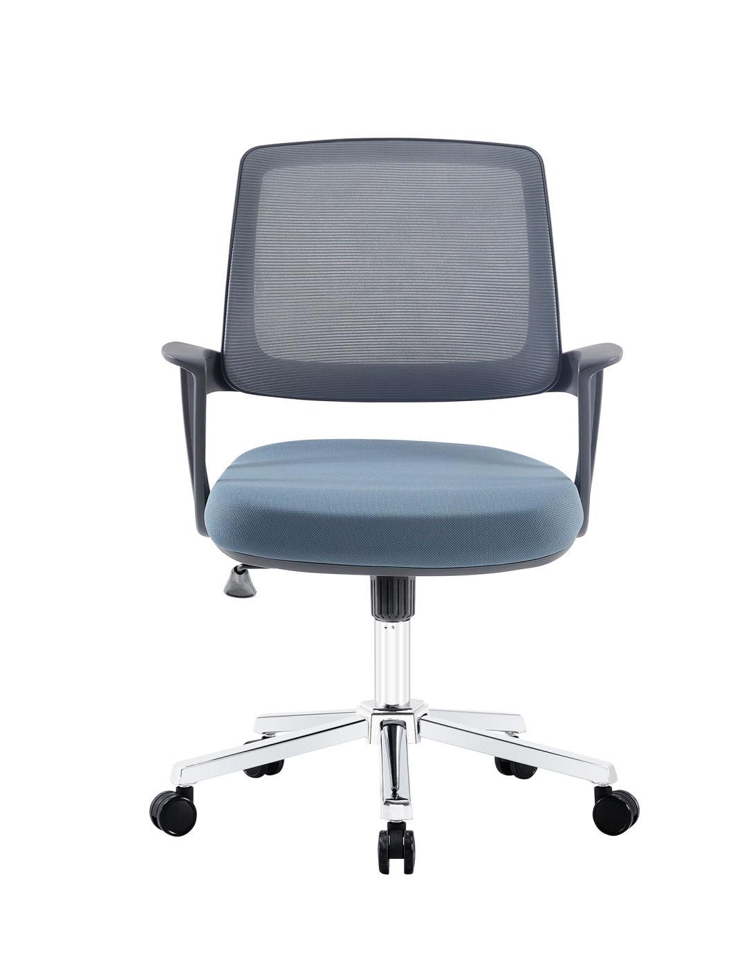 Elegant Small Size Office Staff Mesh Chair with Chrome Steel Base