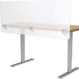 Privacy Partition Frosted Acrylic Clamp-on Desk Divider Privacy Desk Mounted Cubicle Panel