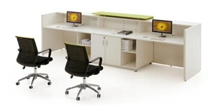 Good Quality Double Seat White Reception Desk for America Market