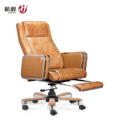 Luxury with Footrest Recliner Big Size Boss Leather Sofa Office Chair