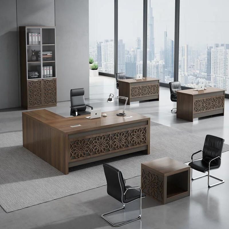 Exclusive Modern Office Executive Desk Luxury Manager Wooden Work Table Furniture