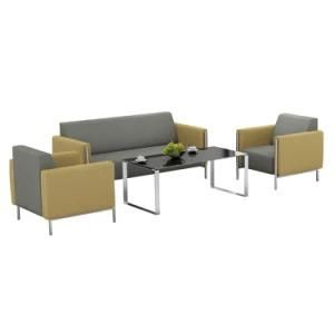 Modern Leather Sofa Sets Office Black Guest Sofa