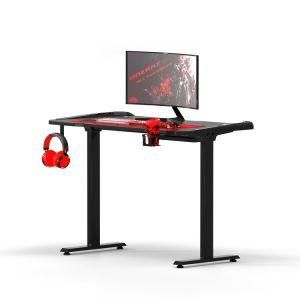 Visky Home Office Computer Gamer Desk Large Computer Desk Workstation Gaming Desk with Cup Holder