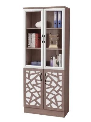 Hot Sale Modern Design MDF Luxury Wooden 2 Doors Bookcase Office File Cabinet