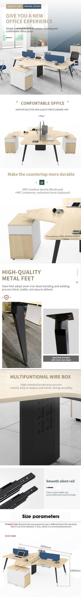 Top Quality Fashion Office Furniture Design Prices Cubicle Workstation