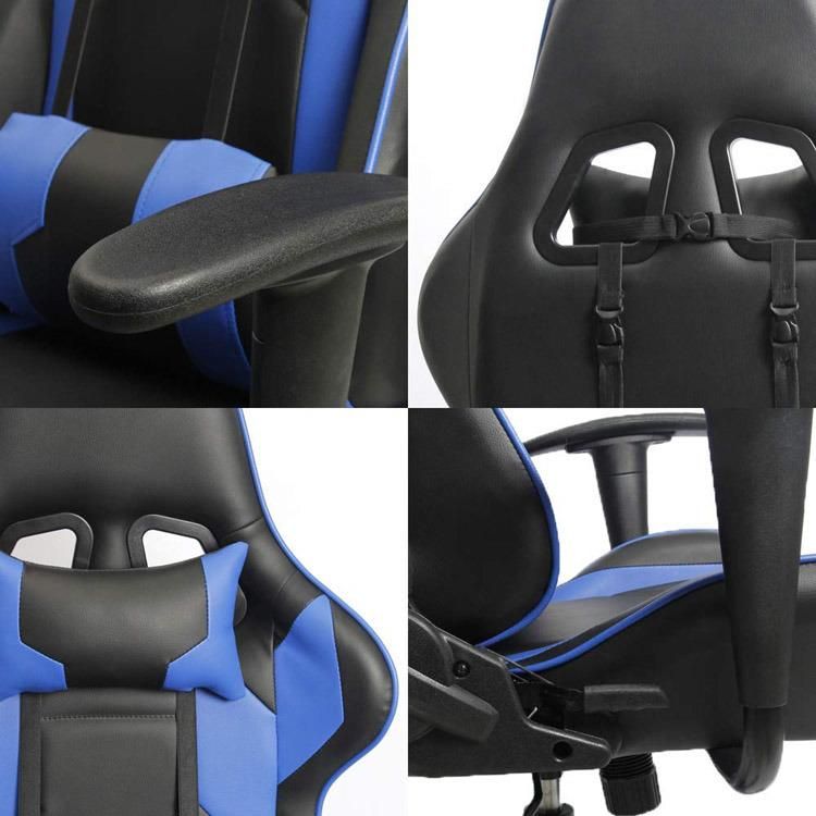 (MED) Partner China Manufacturer High Quality Gaming Station Racer Gaming Chair, Blue and Black