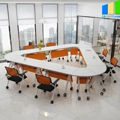 Foldable Desk Office Furniture Folding Training Table and Chair