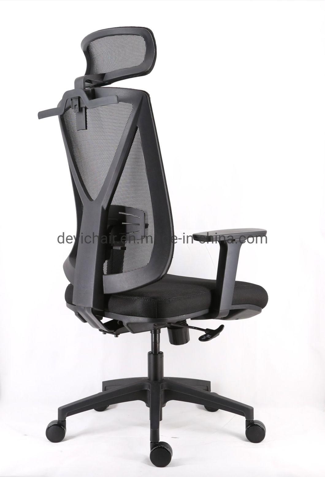 Seat up and Down Mechanism with Soft Seat Foam Adjustable Arms and Headrest Nylon Base Chair