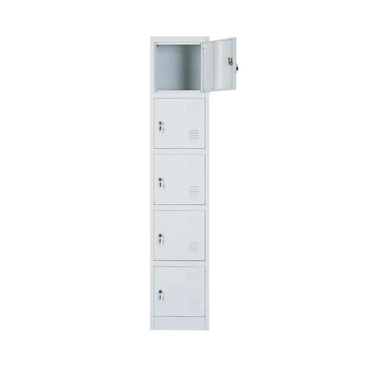 Standard Middle School Steel 5 Doors Locker Compartments Lockers Clothes Cabinet