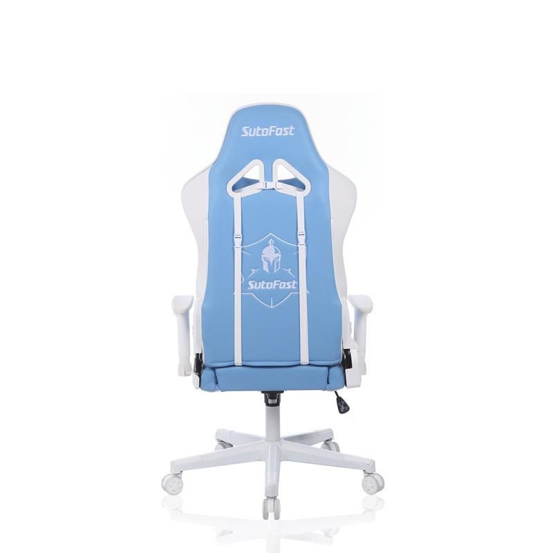 Popular Recliner Sports Gaming Racer Chair with White Base