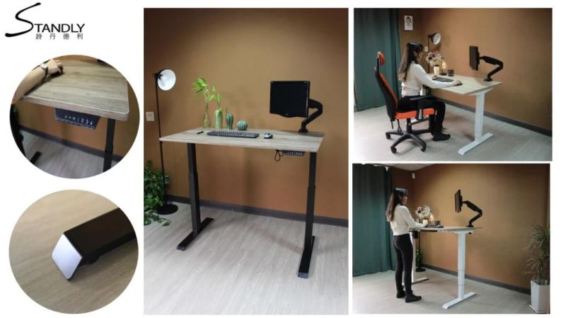 Dual Motor 3 Stages Height Adjustable Table Frame with 4 Height Poistions Setable Controller (B2302AS)