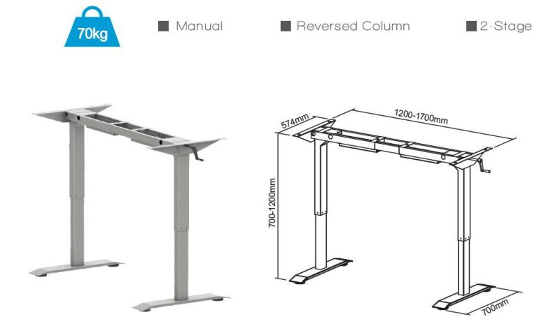 Manual Sit-Stand Office Desk