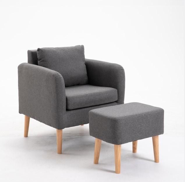 Soft Leisure Sofa Lounge Chair with Footrest
