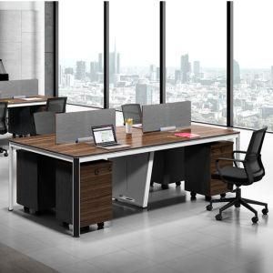 Commercial Furniture High Quality Steel Desk Frame Table Top 4 Person Office Workstation for Staff