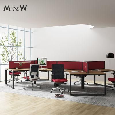 New Product Frame Foshan Small Office Factory 6 Person Workstation Office Desk