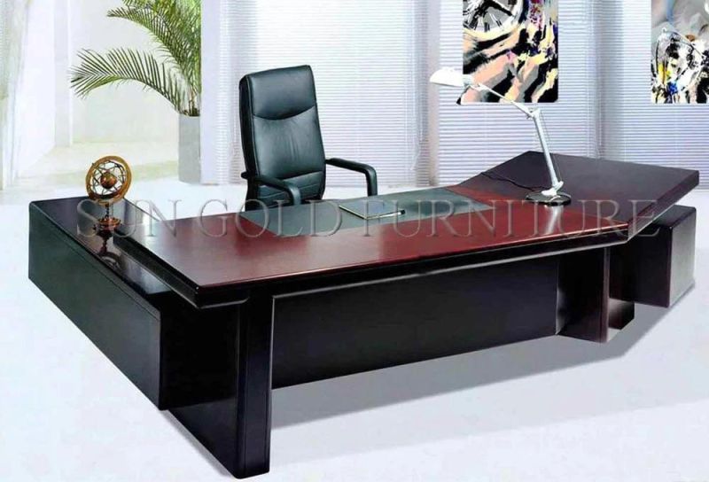 Popular Design Classic Executive Table with Storage Sets Brown Office Desk (SZ-OD125)