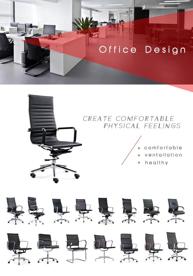 Modern Design Middle Back Office Chair Durable Leather Office Task Chair for Call Center