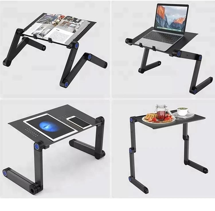 Flexible Foldable Aluminum Laptop Stand Bed Adjustable Laptop Stand