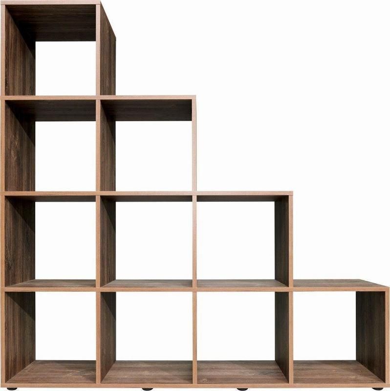 4 Tiers Bookcase, Free Standing Ladder Wooden Bookshelf, Modern Storage Display