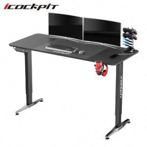 Icockpit Hot Sale Gaming Desk Home Office Electric Height Adjustable Sit to Stand Motorized Standing Desk