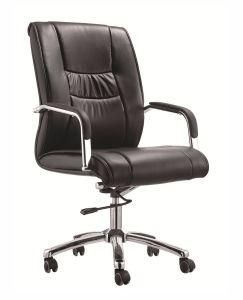 MID Back Rotary Metal High-End Cushion PU Boss Chair with Armrest