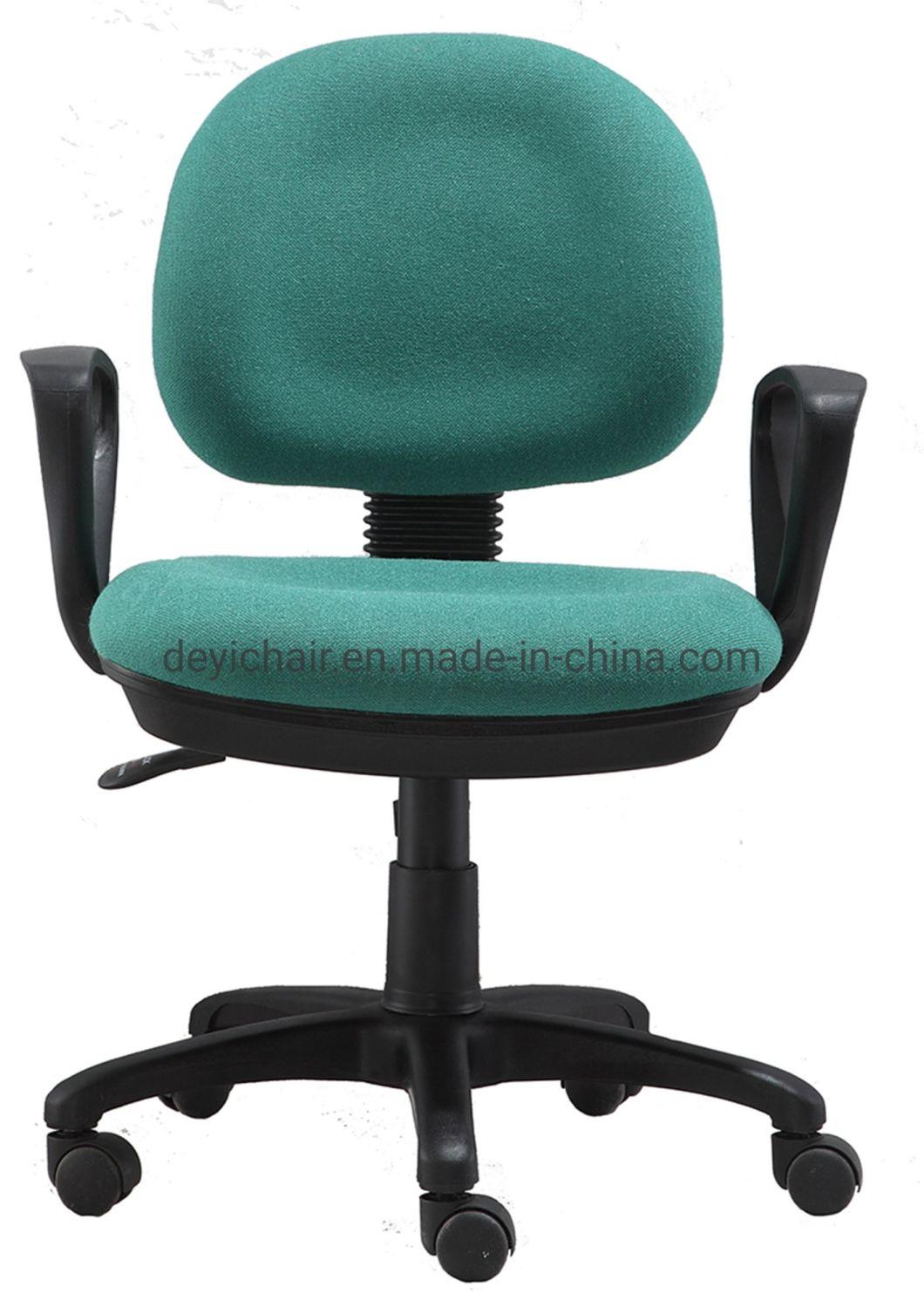 Simple Tilting Mechanism with PP Armrest Small Back B300mm Nylon Base Green Color Office Chair