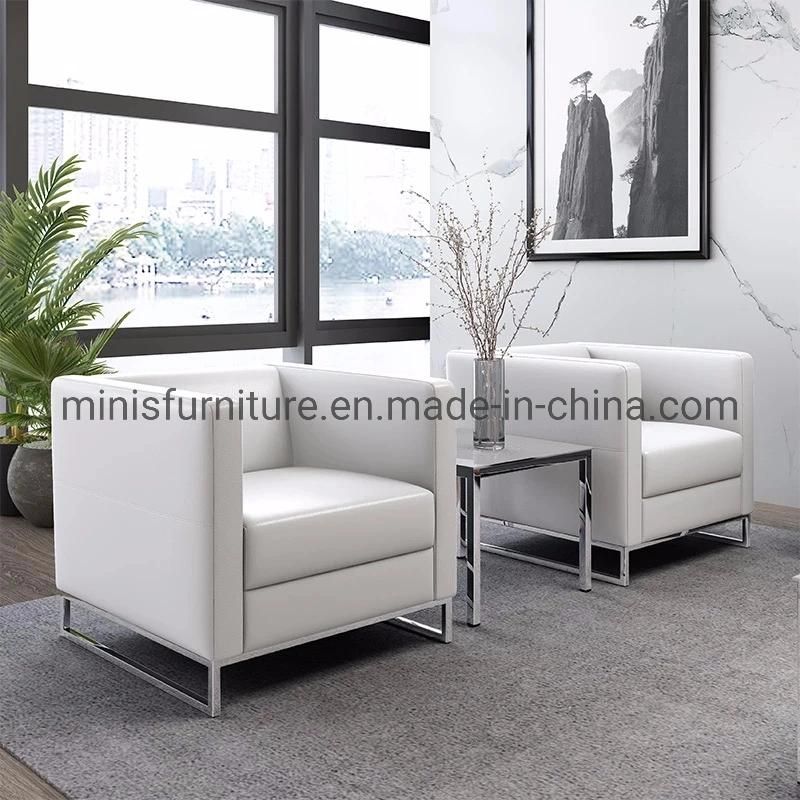 (M-SF26) Simple Style Modern Hotel/Office Visitor Waiting White 1+1+3seats Sofa Furniture