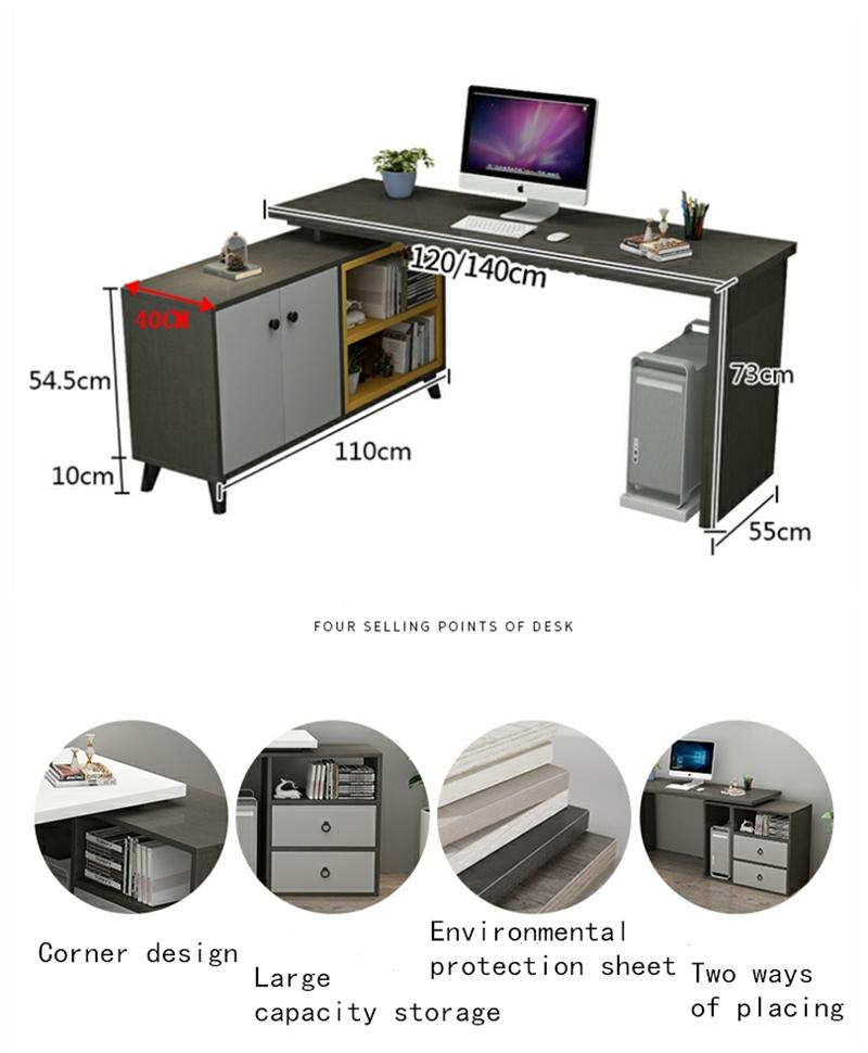 Modern School Office Conference Furniture L Shape Study Standing Folding Computer Table